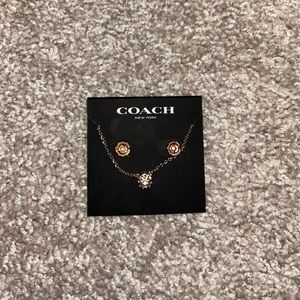 Coach earrings and necklace set